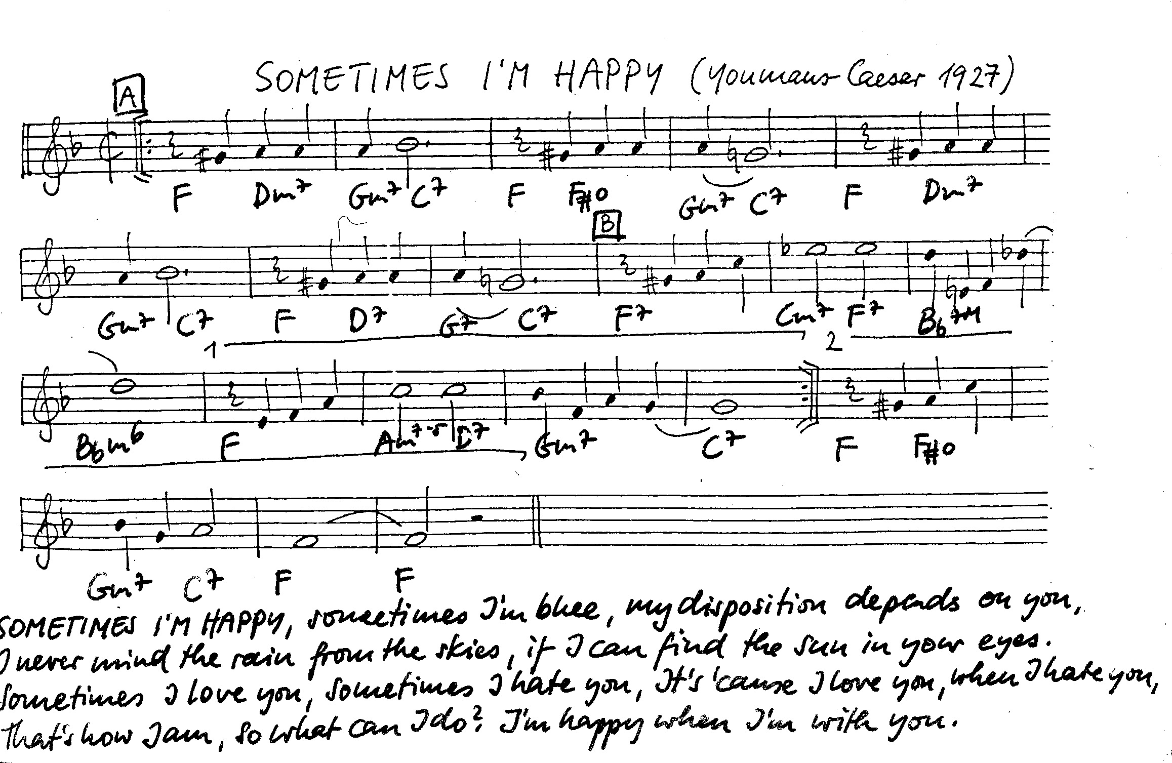 sometimes i'm happy leadsheet – book us for your next 20s or gatsby event